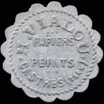 Jeton de 5 centimes des Papiers peints - H. Vialou à Castres (81100 - Tarn) - avers