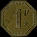 Jeton de 1 franc du Grand Caf� Glacier Cl�ment � Cavaillon (84300 - Vaucluse) - revers