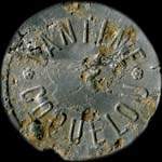 Jeton de 50 centimes de la Cantine Coquelou du 551e R.C.C. basé à Chalons-en-Champagne ex Châlons-sur-Marne (51000 - Marne) - avers