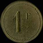 Jeton de 1 franc de la Cantine Coquelou du 551e R.C.C. bas� � Chalons-en-Champagne ex Ch�lons-sur-Marne (51000 - Marne) - revers