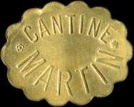 Jeton de 1 franc émis par la Cantine Martin du 6e Escadron du Train des Equipages basé à Chalons-en-Champagne ex Châlons-sur-Marne (51000 - Marne) - avers