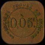 Jeton de 5 centimes de la Soci�t� de Consommation de l'Est � Chalons-en-Champagne ex Ch�lons-sur-Marne (51000 - Marne) - revers