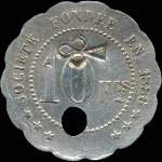Jeton de 10 francs avec contremarque TREFLE de la Société de Consommation de l'Est à Chalons-en-Champagne ex Châlons-sur-Marne (51000 - Marne) - avers