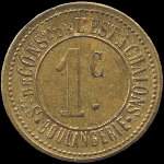 Jeton de 1 centime de la Société de Consommation de l'Est - Boulangerie à Chalons-en-Champagne ex Châlons-sur-Marne (51000 - Marne) - avers