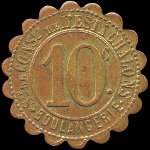 Jeton de 10 centimes de la Soci�t� de Consommation de l'Est - Boulangerie � Chalons-en-Champagne ex Ch�lons-sur-Marne (51000 - Marne) - revers