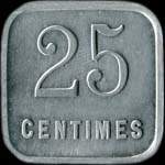 Jeton de 25 centimes 1920 de l'Union Commerciale et Industrielle de Chalons-en-Champagne ex Ch�lons-sur-Marne (51000 - Marne) - revers