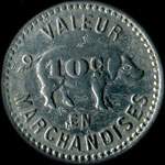 Jeton de 10 centimes des Produits F�lix Potin - Bouillin � Ch�lon-Tournus-Chagny (71100 - Sa�ne-et-Loire) - revers