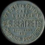 Jeton de 500 centimes des Vins en gros C.Berthet au Chambon-Feugerolles (42500 - Loire) - avers