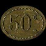 Jeton de 50 centimes A l'Esp�rance - A.Chottin - Champigny-sur-Marne (94500 - Val-de-Marne) - revers