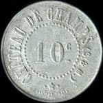 Jeton Bon pour une portion de 10 centimes du Ch�teau de Champs (S. & M.) � Champs-sur-Marne (77420 - Seine-et-Marne) - avers