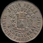 Jeton de 5 centimes de F. Douteau - Chantonnay (85110 - Vend�e) - avers