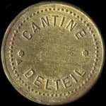 Jeton de 1 franc type 2 de la Cantine Delteil du 32�me R�giment d'Artillerie Divisionnaire � Charenton-le-Pont (94220 - Val-de-Marne) - revers