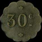 Jeton de 30 centimes du Casino des Bateaux à Charenton-le-Pont (94220 - Val-de-Marne) - revers