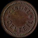 Jeton de 1 franc de la Cantine Delteil du 32ème Régiment d'Artillerie Divisionnaire à Charenton-le-Pont (94220 - Val-de-Marne) - avers