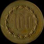 Jeton anonyme de 100 francs du camp de prisonniers de Chateauneuf (35430 - Ille-et-Vilaine) - avers