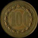 Jeton anonyme de 100 francs du camp de prisonniers de Chateauneuf (35430 - Ille-et-Vilaine) - revers