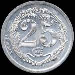 Jeton de 25 centimes 1922 de l'Union Commerciale et Industrielle de Chatellerault (86100 - Vienne) - revers