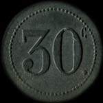 Jeton de 30 centimes de Beauseigneur J. - Boucher � Chatenois-les-Forges (90700 - Territoire-de-Belfort) - revers