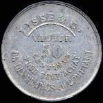 Jeton de 50 centimes de LISSE & Cie � Chaumont (52000 - Haute-Marne) - revers