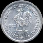 Jeton de 5 centimes 1922 des Comités de Chécy, Chateauneuf, Sully-Vitry à Chécy (45430 - Loiret) - avers