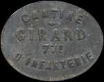 Jeton de 10 centimes sans contremarque de la Cantine Girard du 77e R�giment d'Infanterie � Cholet (49300 - Maine-et-Loire) - avers