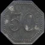Jeton de 50 centimes de la Cantine Girard du 77e R�giment d'Infanterie � Cholet (49300 - Maine-et-Loire) - revers