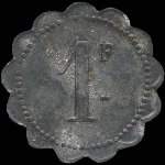 Jeton de 1 franc de la Cantine Girard du 77e R�giment d'Infanterie � Cholet (49300 - Maine-et-Loire) - revers