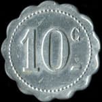 Jeton de 10 centimes du Mess des Sous-Officiers du 92e R.I. - Clermont-Fd Clermont-Ferrand (63000 - Puy-de-D�me) - revers