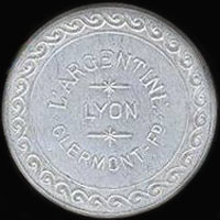 Jeton de jeu fond de L'Argentine � Clermont-Ferrand et � Lyon