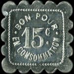 Jeton de 15 centimes du Caf� Gonin de Clermont-Ferrand (63000 - Puy-de-D�me) - revers