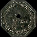 Jeton de 5 centimes du Fourneau Econopique de Clermont-Ferrand (63000 - Puy-de-D�me) - avers