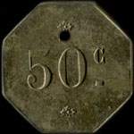 Jeton de 50 centimes du Grand Caf� du Globe � Clermont-Ferrand (63000 - Puy-de-D�me) - revers