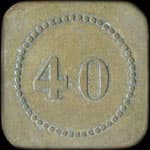 Jeton de 40 centimes de la Grande Brasserie de Strasbourg � Clermont-Ferrand (63000 - Puy-de-D�me) - revers