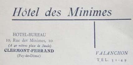 H�tel des Minimes, Valanchon