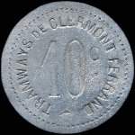 Jeton de 10 centimes des Tramways de Clermont-Ferrand (63000 - Puy-de-D�me) - avers