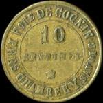 Jeton de 10 centimes 1869 de Champenois et Bertaud - Fabrique de Cognin pr�s Chamb�ry Savoie � Cognin (73160 - Savoie) - revers