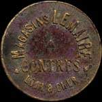 Jeton de 5 francs des Magasins Lemaire � Contres (41700 - Loir-et-Cher) - avers