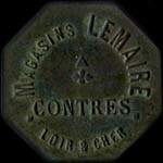 Jeton de 3 francs des Magasins Lemaire � Contres (41700 - Loir-et-Cher) - avers
