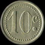 Jeton de 10 centimes �mis par la Boulangerie Thomas � Courtenay (45320 - Loiret) - revers