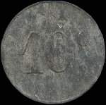Jeton de 10 centimes de la Ville de Cr�cy-en-Brie (devenue Cr�cy-La-Chapelle) (77580 - Seine-et-Marne) - revers