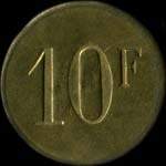 Jeton de 10 francs Au Bras du Chapitre � Cr�teil (94000 - Val-de-Marne) - revers