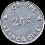 Jeton de 25 centimes de l'Usine Baille-Lemaire & Fils � Crosne (91560 - Essonne) - revers