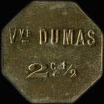 Jeton 2 1/2 centimes du Syndicat de la Boulangerie - Vichy - Cusset - Bellerives - Veuve Dumas à Cusset (03300 - Allier) - revers
