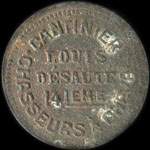Jeton sans valeur indiqu�e �mis par le Cantinier Louis D�saut� du 14i�me Chasseurs � Cheval - avers