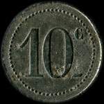 Jeton de 10 centimes �mis par le Cercle des Sous-Officiers du 21e r�giment de Chasseurs - revers