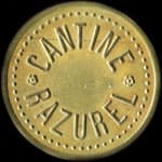 Jeton de 1 franc de la Cantine Razurel (Quartier Rapp - 11�me Dragons puis 152�me RI) � Colmar (68000 - Haut-Rhin) - avers