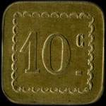 Jeton de 10 centimes �mis par le Cercle Sous-Officiers du 29e r�giment de Dragons - revers