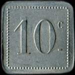 Jeton de 10 centimes �mis par le 6e r�giment de Dragons - revers