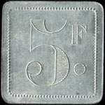 Jeton de 5 francs �mis par le 6e r�giment de Dragons - revers
