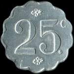 Jeton de 25 centimes du Mess des El�ves Officiers - Ecole de Cavalerie de Saumur- revers